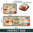 thumbnail image 4 of Black Sunflower Rugs and Mats Non Slip Kitchen Mat Set of 2 Anti Fatigue Kitchen Rug Set PVC Stain Resistant Washable Rug (17"x47.2"+17"x23.6"), 4 of 6