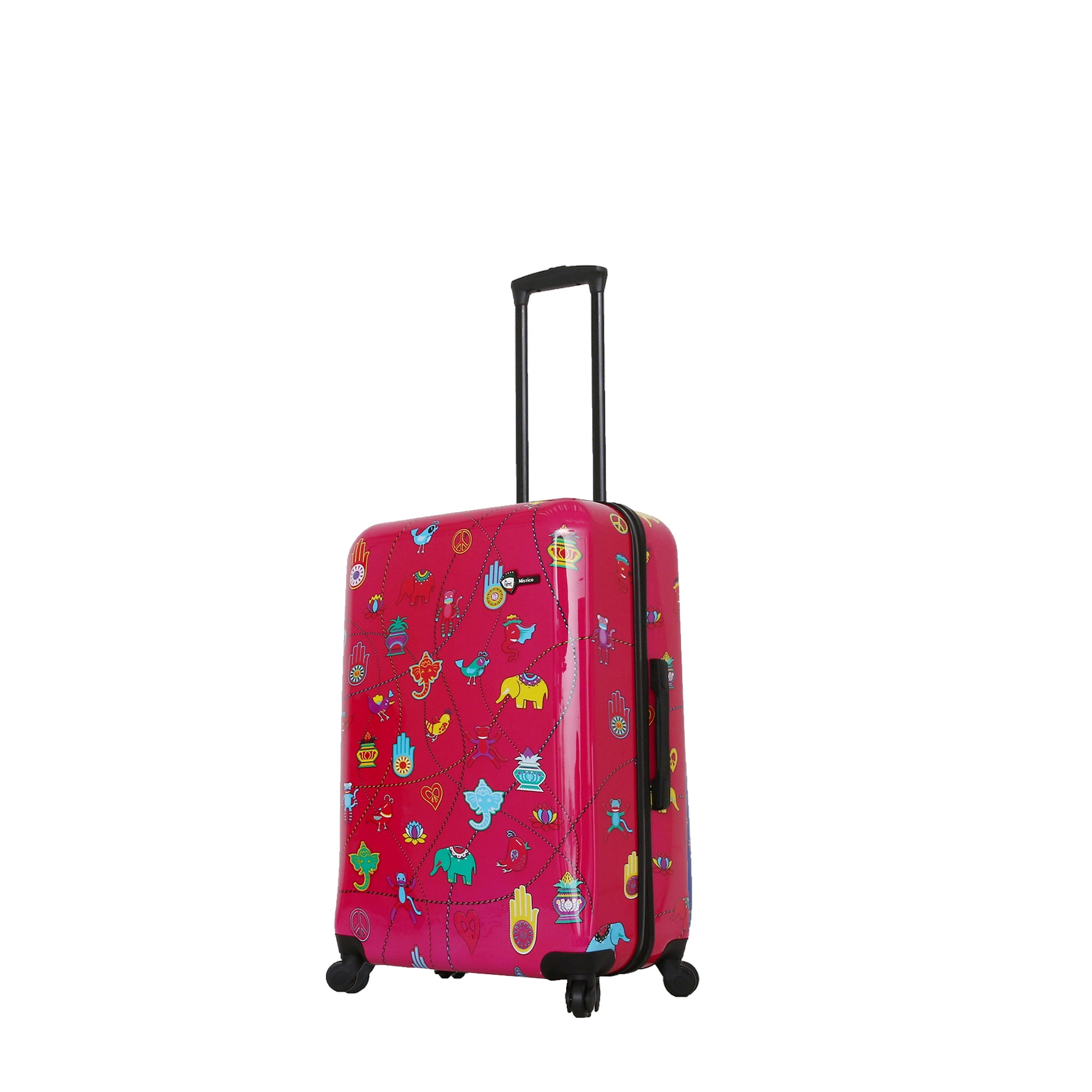 Mia Toro Italy-Mistico Hardside Spinner Luggage 3pc Set-Pink