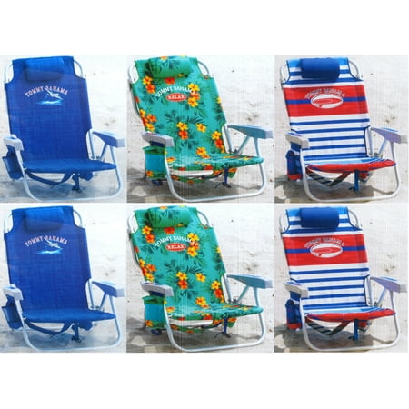 Tommy Bahama Furniture Bedroom Tommy Bahama Backpack Chair, Dark Blue + Orange Flowers and Green-Blue Background + Red, White, and Blue Stripes, 6 Chairs ()