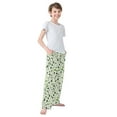 thumbnail image 4 of FORMRS Kids Pajama Pants with Pockets Size 13-14Y Boys Lounge Sleep Bottoms, Green Triangles Pattern, 4 of 8