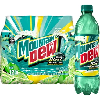 Mountain Dew Citrus Soda Pop, 16.9 fl oz, 12 Pack Bottles