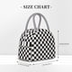 thumbnail image 2 of Fotbe Black and White Checkerboard Bolsa de Almuerzo con Estampado, Lonchera Aislada, Contenedor de Comida Reutilizable Tipo Cooler a Prueba de Fugas, 2 of 6