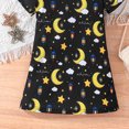thumbnail image 5 of Rhuody Dress For Toddler Girl Spring And Summer Star Short Sleeved Printed Pullover Dress Nightgowns Fashion Girl Clothes 3-4 Years Black, 5 of 5