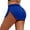 Blue, variant on Women's Velvet Booty Yoga Shorts High Waist Split Sides Pole Dance Hot Pants Trendy Solid Color Gym Workout Active Slim Fit Rave Shorts Bottoms for Daily Wear Pink S
