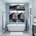 thumbnail image 3 of Blue Marble Kitchen Curtains Sets for Windows 36 Inch Length, Grey Gold Texture Vintage Farmhouse Art Rod Pocket Window Treatments Tier Curtains and Valances Set for Bedroom/Bathroom, 3 of 8