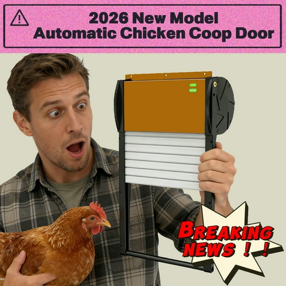 Automatic Chicken Coop Door Solar with APP Timer,Large-Scale Automatic Chicken Coop Door with Solar Power, Anti-Pinch Type Aluminum Chicken Door,Built-in 4000mAh Battery, Suitable for Poultry Farm, H
