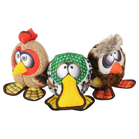 Happy Tails Barnyard Buddy Dog Toys, 3-count