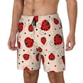 thumbnail image 2 of Fotbe Red Ladybug Men’s Swim Trunks Quick Dry Swim Shorts Board Shorts with Mesh Lining-Small, 2 of 9