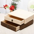 thumbnail image 6 of Raindrops Tea Cake Storage Chest Wooden Tea Box Vintage Style Multi-Layer Design 1Set 24.5X25.5X10.5In, 6 of 8