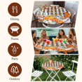thumbnail image 7 of Orange Pumpkin Gnomes Fall Round Tablecloth, Fitted Table Cover with Elastic for 45"-54" Round Tables, Thanksgiving Leaf Black White Plaid Branches Table Cloth Dinning Party Waterproof Tablecloths, 7 of 7