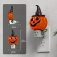 thumbnail image 3 of Gnwei Pumpkin Night Light, Halloween Night Light Plug in, Ghost Nightlight with UL,C7 Bulbs Changeable,3000K Soft White,Halloween Party Decorations for Adults,Kids, Gift, 3 of 9