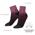 thumbnail image 6 of Rocae Pink Glitter Sparkles A for Premium Adult Socks,Comfortable, Breathable, and Durable Socks, Perfect for Everyday Wear, 6 of 7