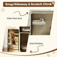 thumbnail image 3 of Cat Litter Box Furniture, 2 Tier Enclosed Litter Box Furniture with Doors, Hidden Storage and Ladder, Natural Wood, 3 of 8