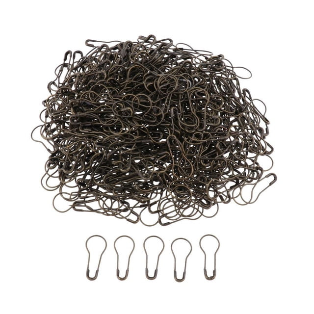 1000 Pcs Bulb Pin, Metal Bronze Safety Gourd Pins, Calabash Pin Bead Needle Pins Bronze 1000Pcs
