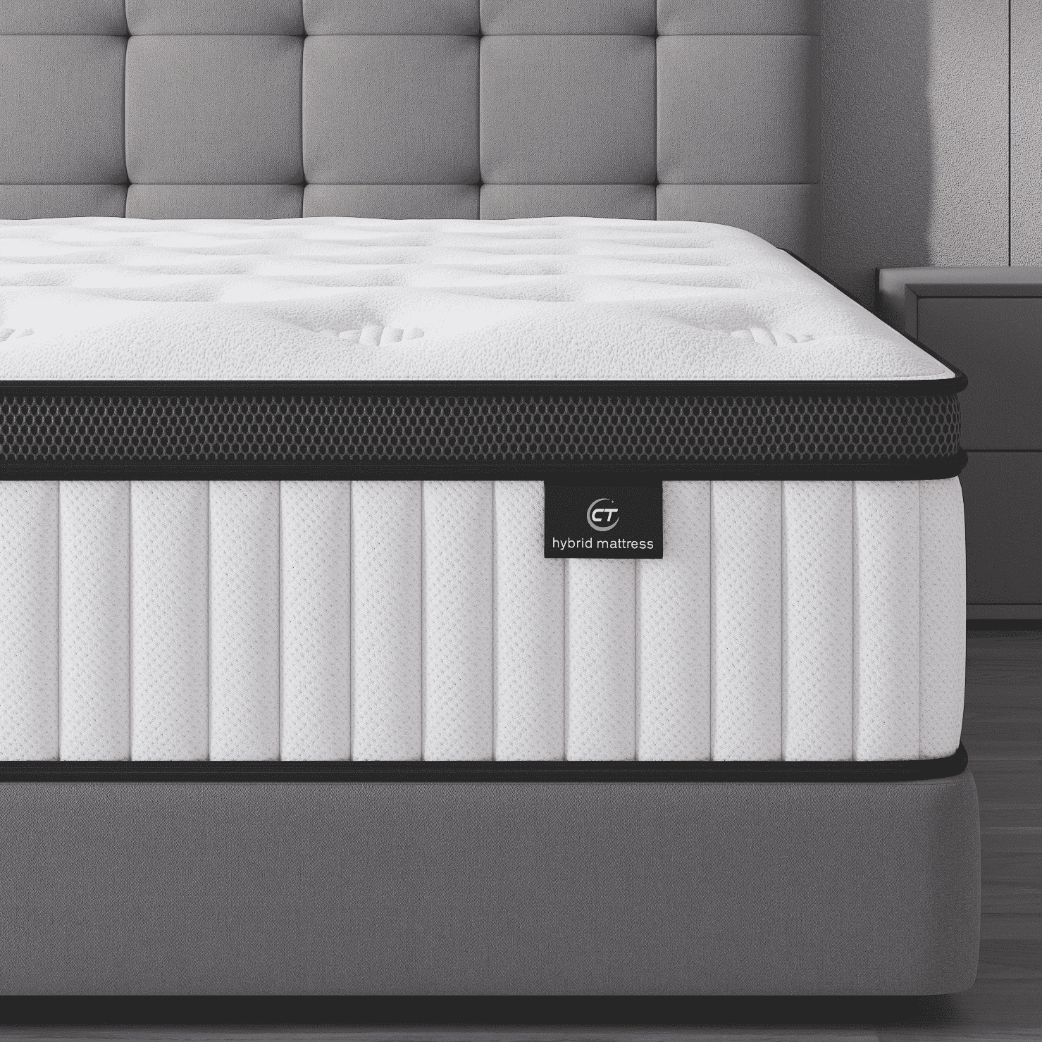 Madevos Full Mattress in a Box, 12 inch Memory Foam individual Pocket Spring Hybrid Mattress - Medium Firm Support with Soft & Breathable