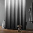 thumbnail image 4 of Shower Curtain 72 x 84, Tall Black Ombre Shower Curtain for Bathroom, Waffle Weave Fabric Shower Curtain Set with Hooks, Water Repellent, Machine Washable, 4 of 7