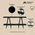 thumbnail image 4 of Manhattan Comfort Celine Side Table Console from Engineered Wood in Black, 4 of 18