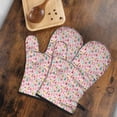 thumbnail image 5 of Cute Oven Mitts,Pink Christmas Santa and Tree Pattern Oven Mitt 2-Pack Set,Kitchen Gloves for Oven,Heat Resistant Oven Mitts 7.7"x12", 5 of 7