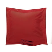 Organictune Brushed Microfiber Euro Pillow Shams Set of 2, 26 x 26 Soft and Breathable Square Pillow Cases, Wine Red, 26"×26"