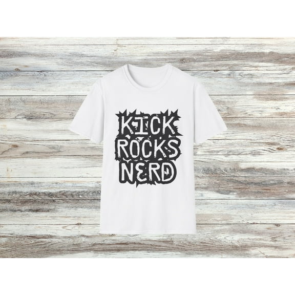 SEIKEMS Kick Rocks Nerd T-Shirt - Funny Geek Apparel, Unisex Graphic Tee, Sarcastic Nerd Gift, Cool Casual Wear