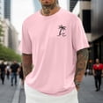 thumbnail image 2 of Gyexs Shirts for Men Fashion Crewneck Short Sleeve T Shirt Coconut Tree Print Casual Summer Clothes Outdoor Streetwear Graphic Tee Pink, Size XXL, 2 of 4