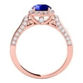 thumbnail image 4 of Mauli Jewels Rings for Women 1.25 Carat Diamond And Tanzanite Ring 4-prong 14k Rose Gold, 4 of 7