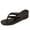 Black, variant on Womens Wedge Flip Flops Backless Dressy Sandals 2026 Stylish Casual Leopard Leather Square Toe Slip on Dress High Heels Slides for Ladies Summer Wine Size 9