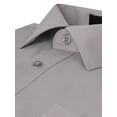 thumbnail image 4 of Omega Italy Men's Long Sleeve Dress Shirt Solid Color Regular Fit 25 Colors, 4 of 5