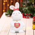 thumbnail image 4 of Moderne Bunny Hars Beeldjes Bruiloften Art Sculpturen Cijfers Konijn Standbeeld novia conejo, 4 of 8