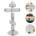 thumbnail image 3 of KAKOWELY Cruz católica de metal para escritorio, crucifijo decorativo para colgar en la pared, cruz religiosa, 3 of 4