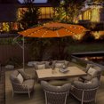 thumbnail image 5 of Boyel Living Outdoor Patio Offset Umbrellas with LED, 10FT Offset Patio Umbrella Hanging Cantilever Market Patio Umbrella w/ Crank&Tilt, for Backyard Garden Pool Deck, Orange (Without Base), 5 of 12