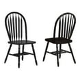 thumbnail image 1 of Pemberly Row Dining Side Chair Black/Cherry Solid Wood Set of 2, 1 of 5