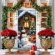 thumbnail image 1 of Cortina navideña de poliéster de 35 x 72 pulgadas con diseño de Papá Noel | Decoración festiva de pared duradera | Fácil de instalar para puertas de entrada, uso interior y decoración de fiestas, 1 of 6