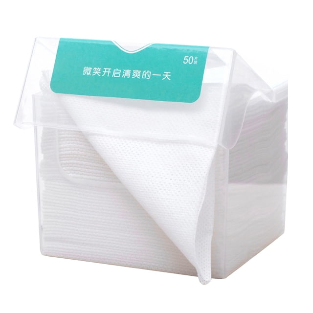 FELTECHELECTR Toalla facial desechable extraíble de tela no tejida, gruesa, para limpieza en seco y húmedo (50 hojas)