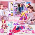thumbnail image 2 of 160Pcs Doll Closet Playset for 11.5 Inch Dolls, Camping Tent, Princess Dresses, Swim Outfits, Adorable Dress Up Gift for Girls, 2 of 8