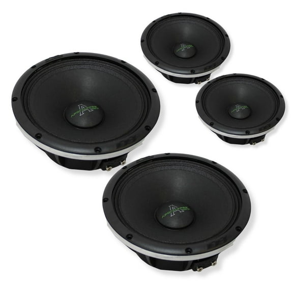 2x Pair of Deaf Bonce 6.5" 2400W 4 Ohm Mid Range Speakers Apocalypse Series New