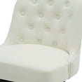 thumbnail image 5 of MINCETA Bar Stools,30" 360 Free Swivel Upholstered Bar Stool with Back-PU in Cream White, 5 of 6