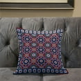 thumbnail image 5 of Mandala Floral Tiles Indoor/Outdoor Pillow in Red Blue Black 26x26, 5 of 5