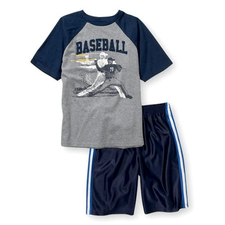 Athletic Works - Boys' Tee Shirt and Mesh Shorts Set