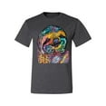 thumbnail image 3 of Funny Neon Sloth | Dean Russo Art Animal Lover Men's T-Shirt, Heather Black, M, 3 of 5