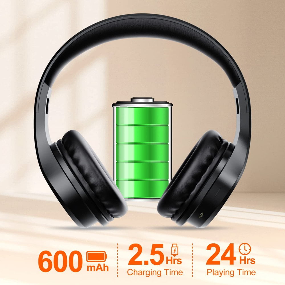 SUGARMOM Portable Rechargeable FM Radio Headphones Bluetooth Earmuffs Transistor Radios with Best Reception Wireless Radio Headset Built-in Mic TF Card. Walkman Radio for Mowing Jogging
