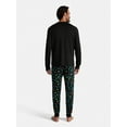 thumbnail image 4 of Holiday Time Matching Family Sleepwear Men's Long Sleeve Top and Pants, 2-Piece Pajama Set, Sizes S to 3XL, 4 of 6