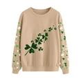 thumbnail image 4 of Mifsaly Womens St Patricks Sweatshirts Shamrock Print Long Sleeve Shirt Lightweight Loose Tunic Blouse Funny Festival Causal T-Shirts Going Out Spring Pullover Tops 2026 Trendy Classic Outfits XXL, 4 of 5