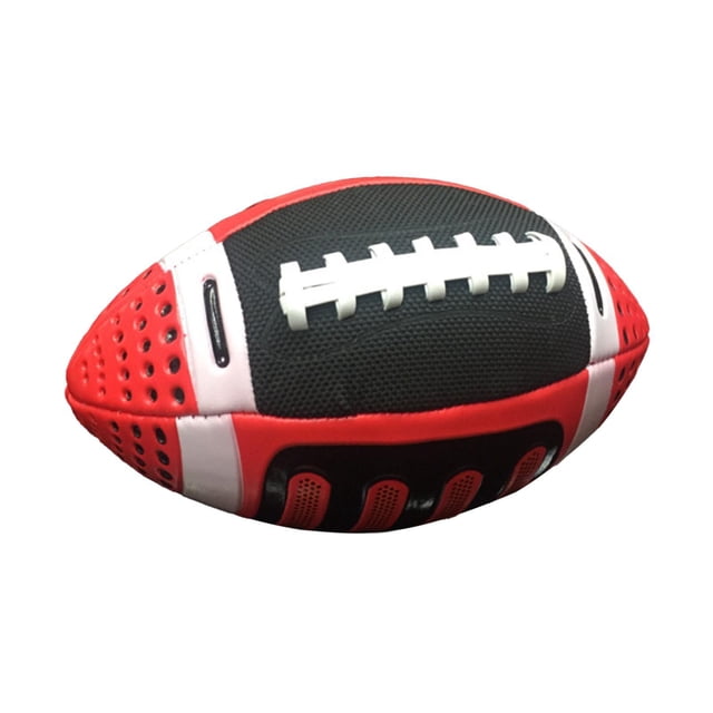 VONKY Ballon de Rugby pour Enfants Cadeau Ballon de Soccer Portable Sports Intérieur Extérieur Taille 3 Rugby Rouge 11x22 cm