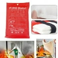 thumbnail image 6 of Fire Extinguisher Blanket - Heavy Duty Portable Fiberglass Emergency Blanket - Puts Out Grill & Grease Flames - Safe & Reusable Survival Fire Safety for Home, Kitchen, Car, Camping，39" × 39", 6 of 6