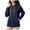 Blue, variant on ZHOUCHANKIDS Streetwear Women's Hooded Pullover Women's Fashion Hoodie Zipper Long Sleeved Top for Hot Pink XXXL