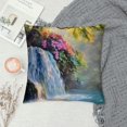 thumbnail image 2 of Creowell Pillow Covers Hawaii Waterfall Throw Pillows, Nature Landscape Photography Outdoor Pillowcase Cushion Case Decor for Home Sofa Couch Bed PC-021 Square Short Plush Pillowcase, 2 of 5
