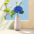 thumbnail image 5 of Blue Artificial Hydrangea Flower Single Stem, Realistic Silk Hydrangea with Lifelike Leaves for Home Décor & Wedding Bouquets, 5 of 6
