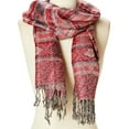 thumbnail image 2 of Oussum Viscose Geometric Fringe Trim Women Scarf, 2 of 7