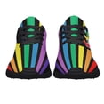 thumbnail image 3 of Unisex Rainbow Sneakers, LGBT Shoes for Men Women Lightweight Breathable Running Shoes Black Size 9, 3 of 7